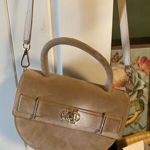 Suede crossbody bag